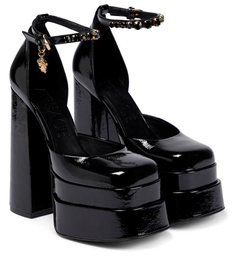 versace medusa black oxford shoes|Versace platform medusa.